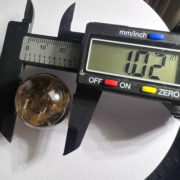 Smoky Quartz Crystal Sphere Marble (#12) IMPERFECT - Picture 10 of 11